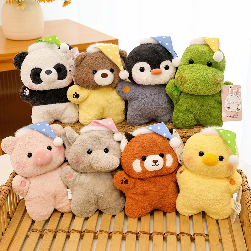 Cute Goodnight Beanie Plush – Mini Stress Relief Elephant & Dinosaur Toy Set, Soft Squishy Desk Buddy & Comfort Companion for Kids